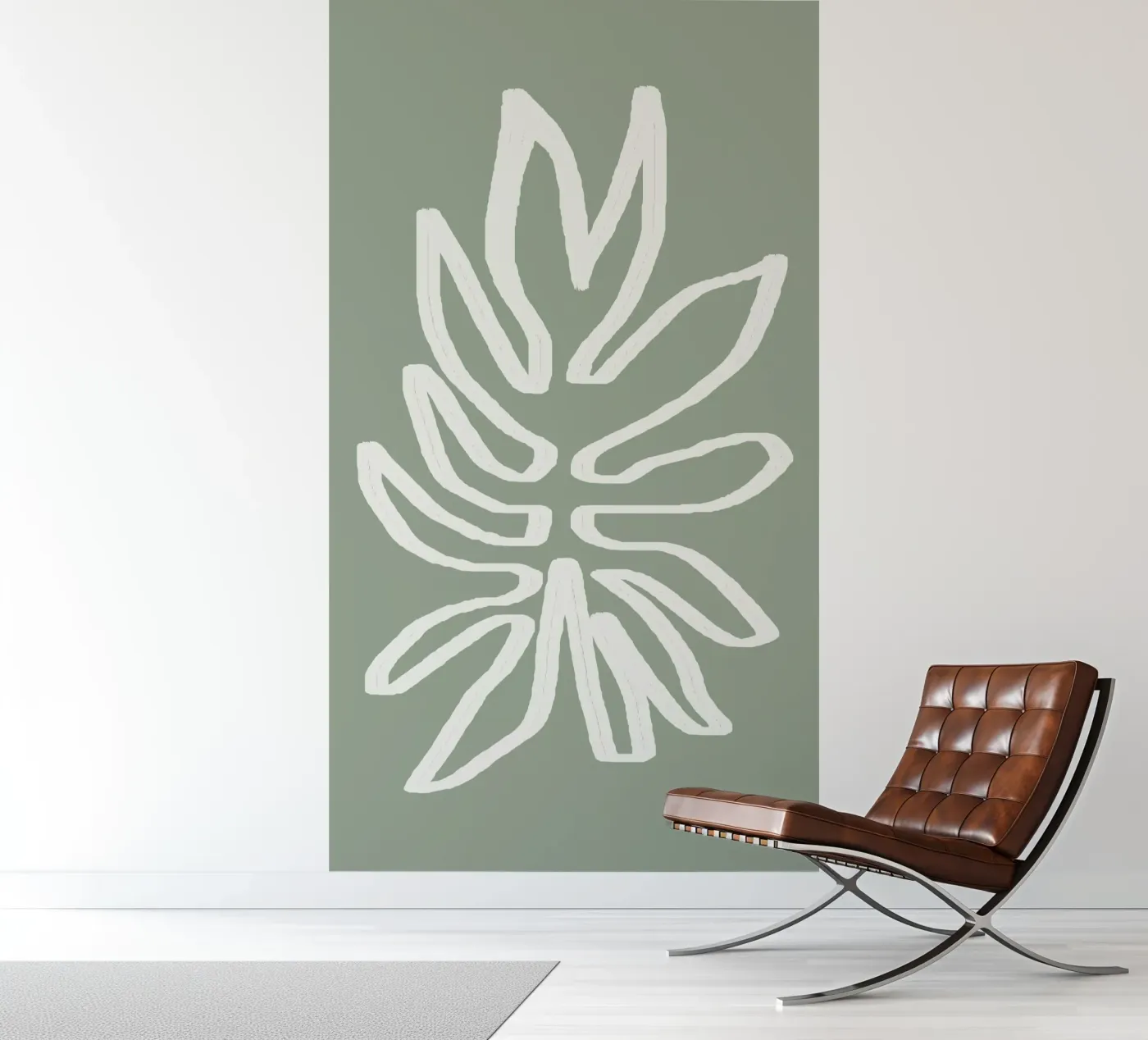 Abstract Leaf fotobehang van Flow Line