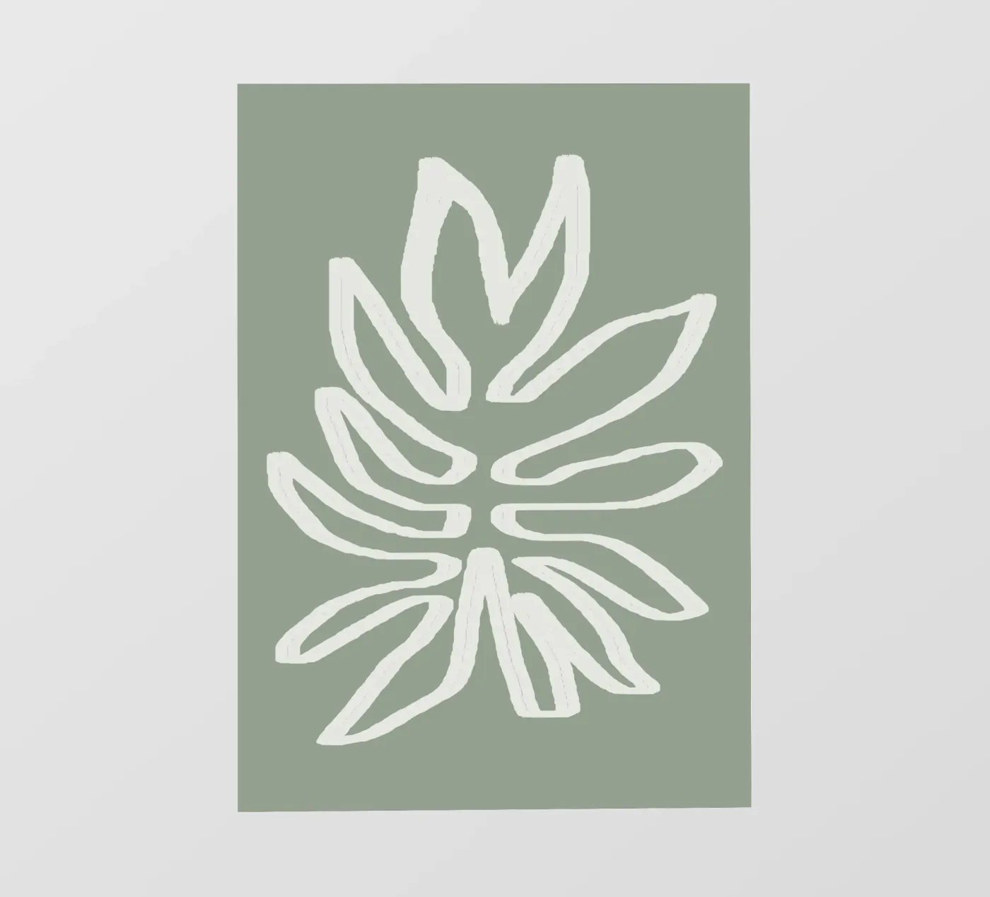 Abstract Leaf fotobehang van Flow Line