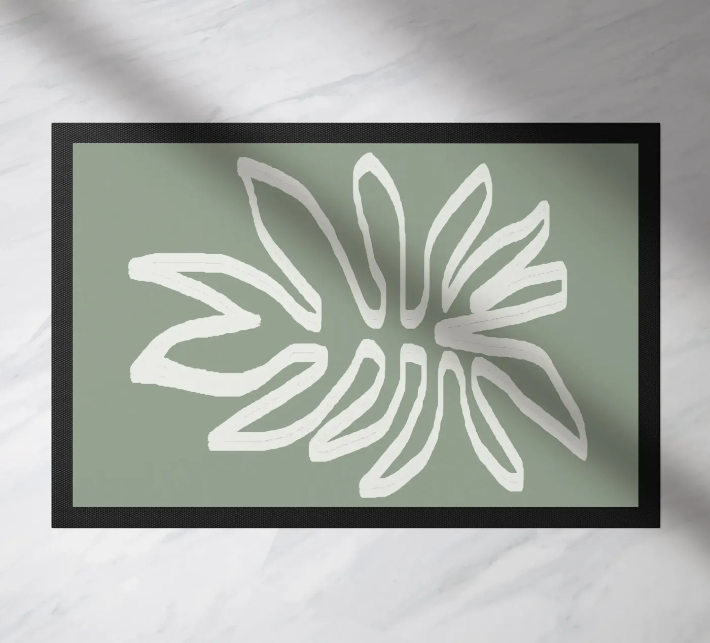 Abstract Leaf doormat by Flow Line