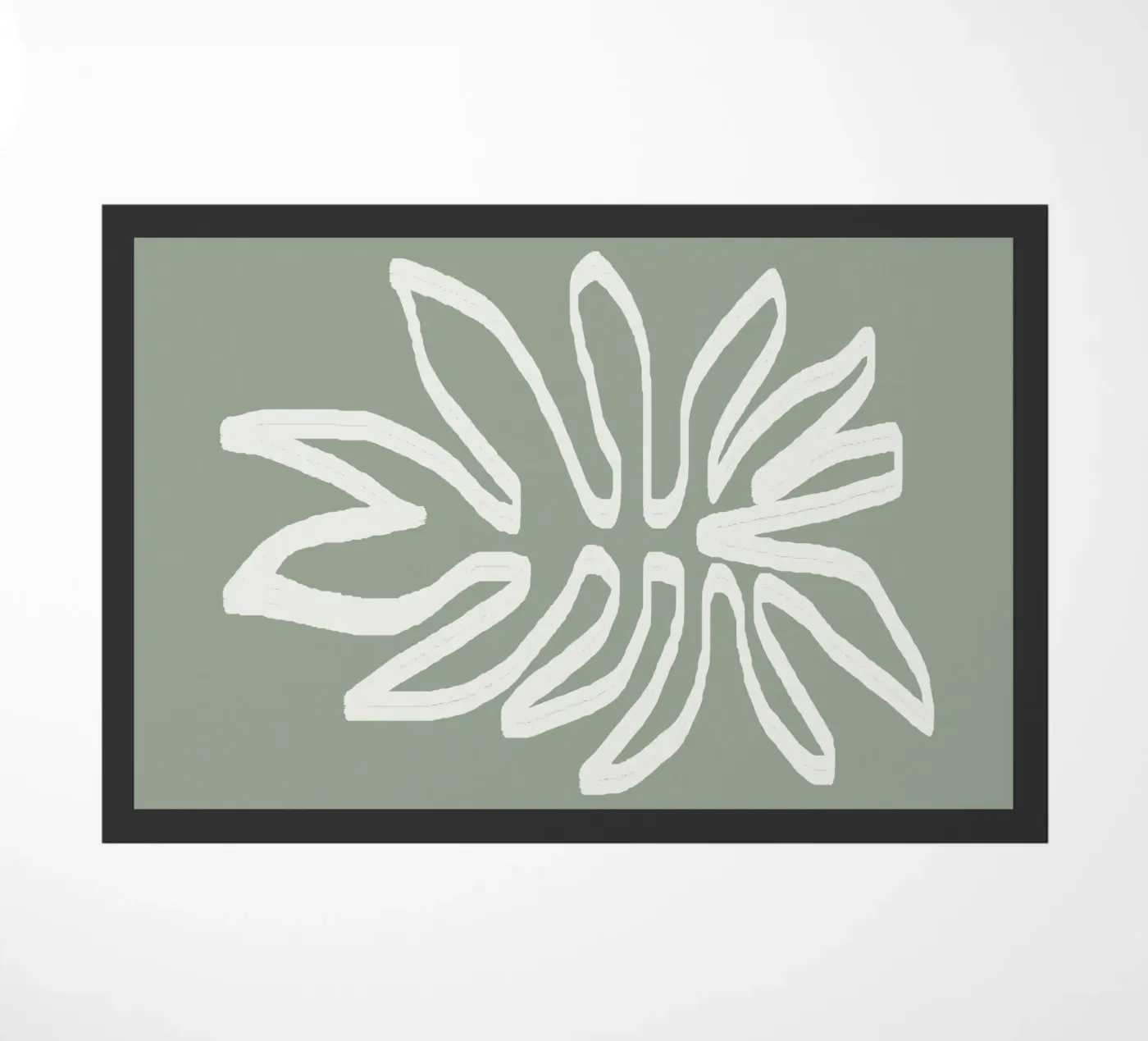 Abstract Leaf doormat by Flow Line