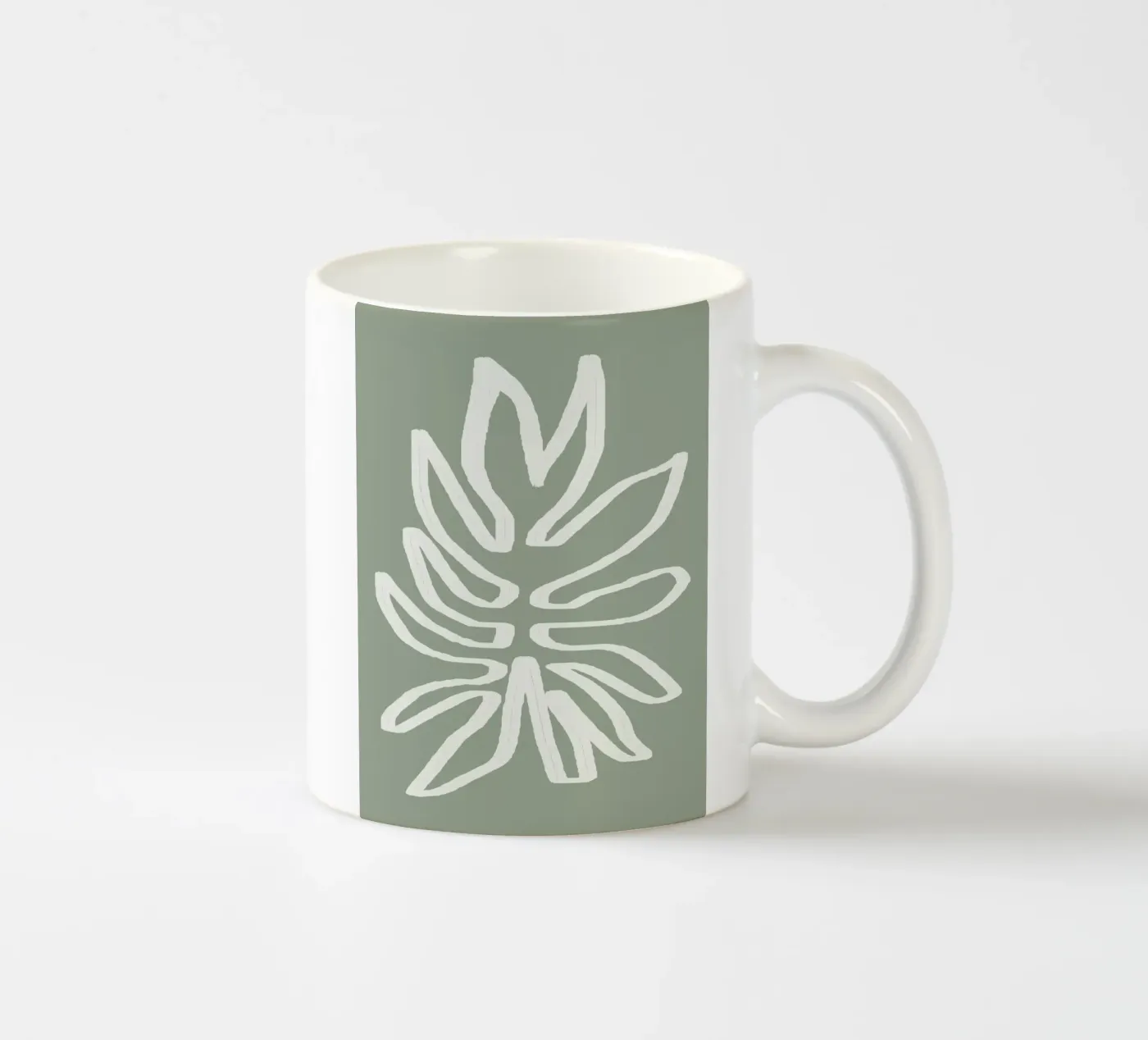 Abstract Leaf ceramic mug by Flow Line