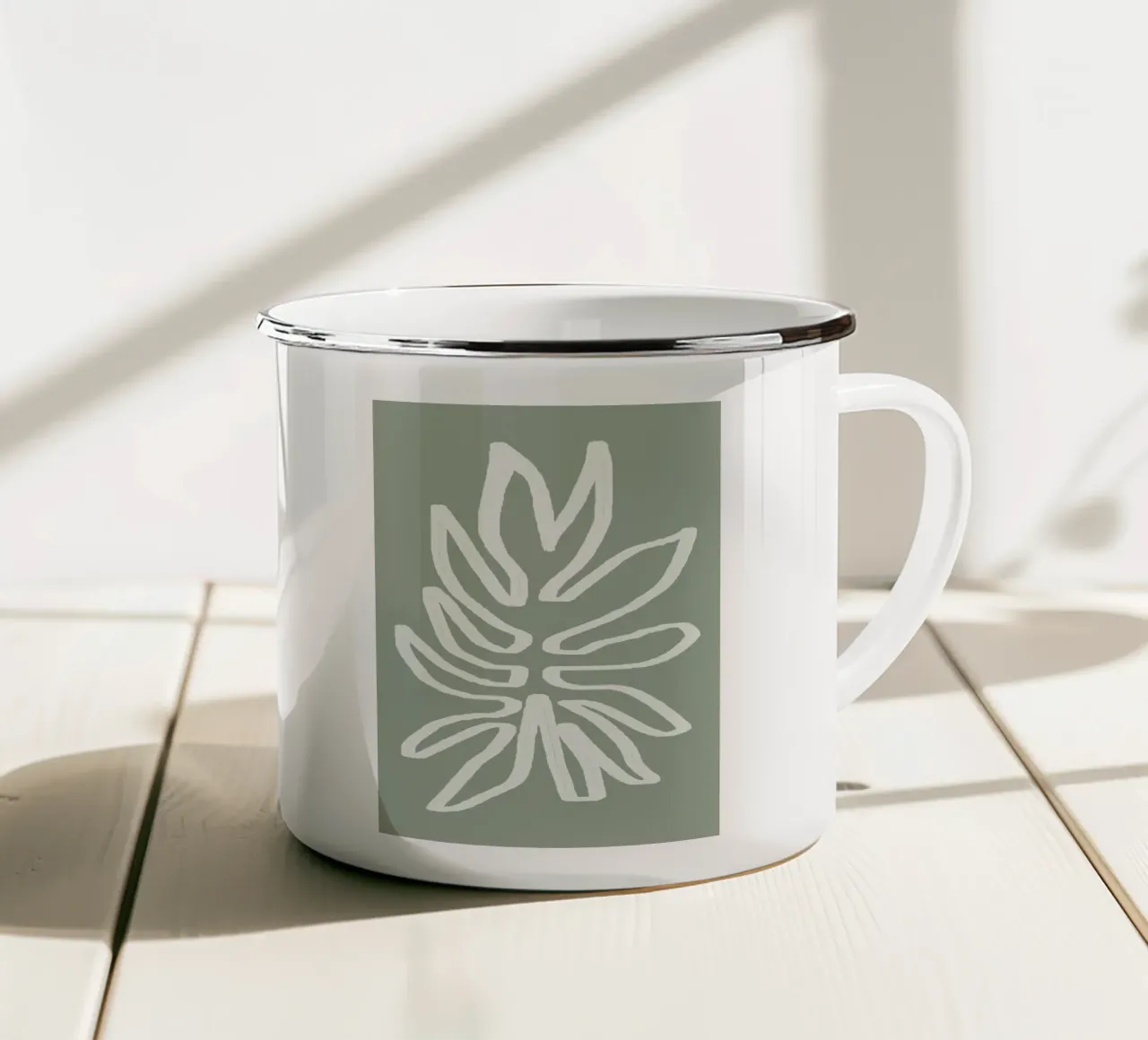 Abstract Leaf tazza in smalto da Flow Line