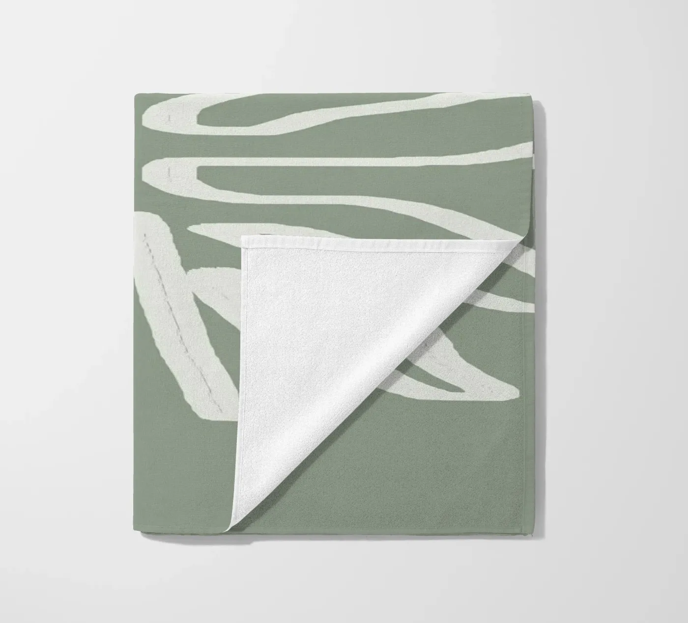 Abstract Leaf beach towel by Flow Line