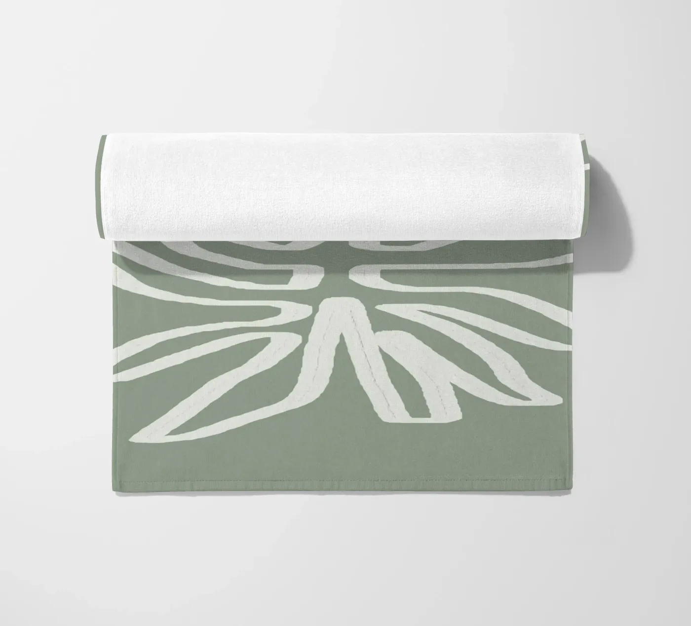 Abstract Leaf beach towel by Flow Line