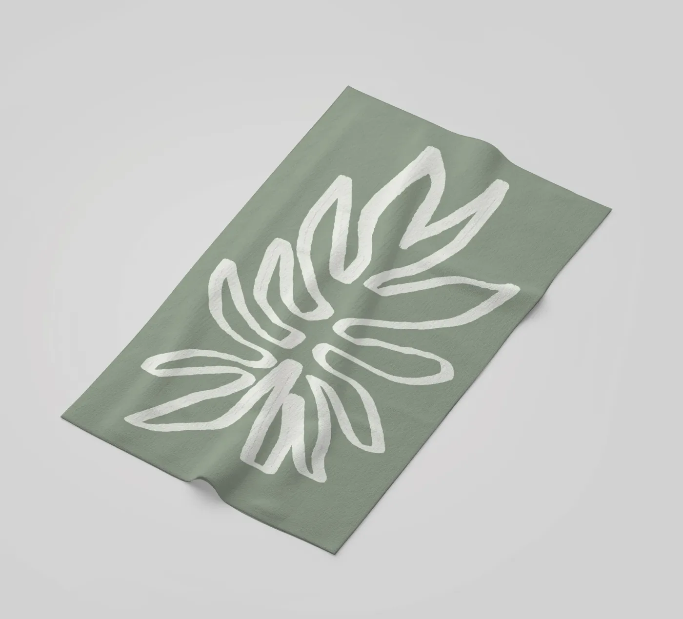 Abstract Leaf beach towel by Flow Line