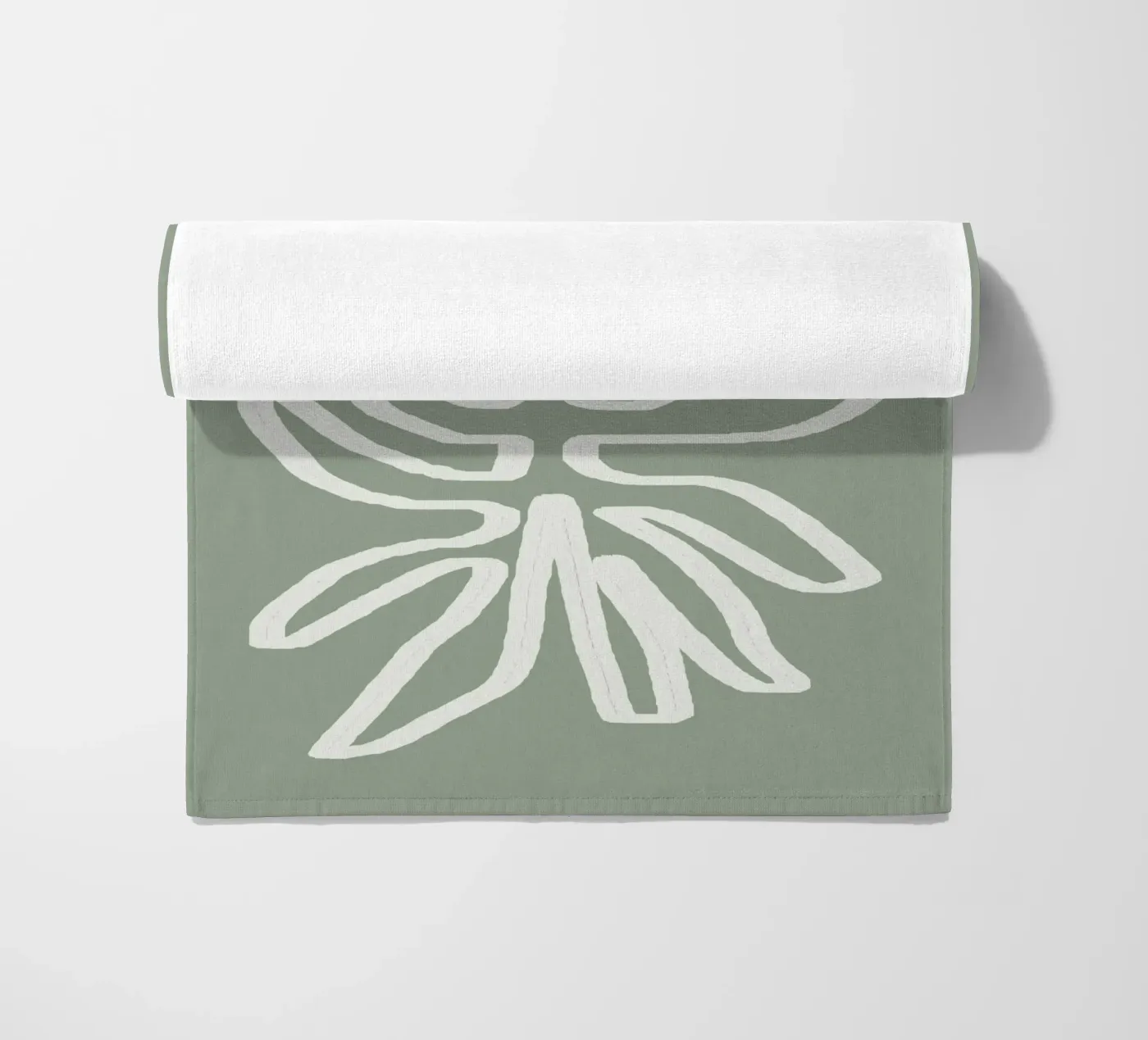 Abstract Leaf beach towel by Flow Line