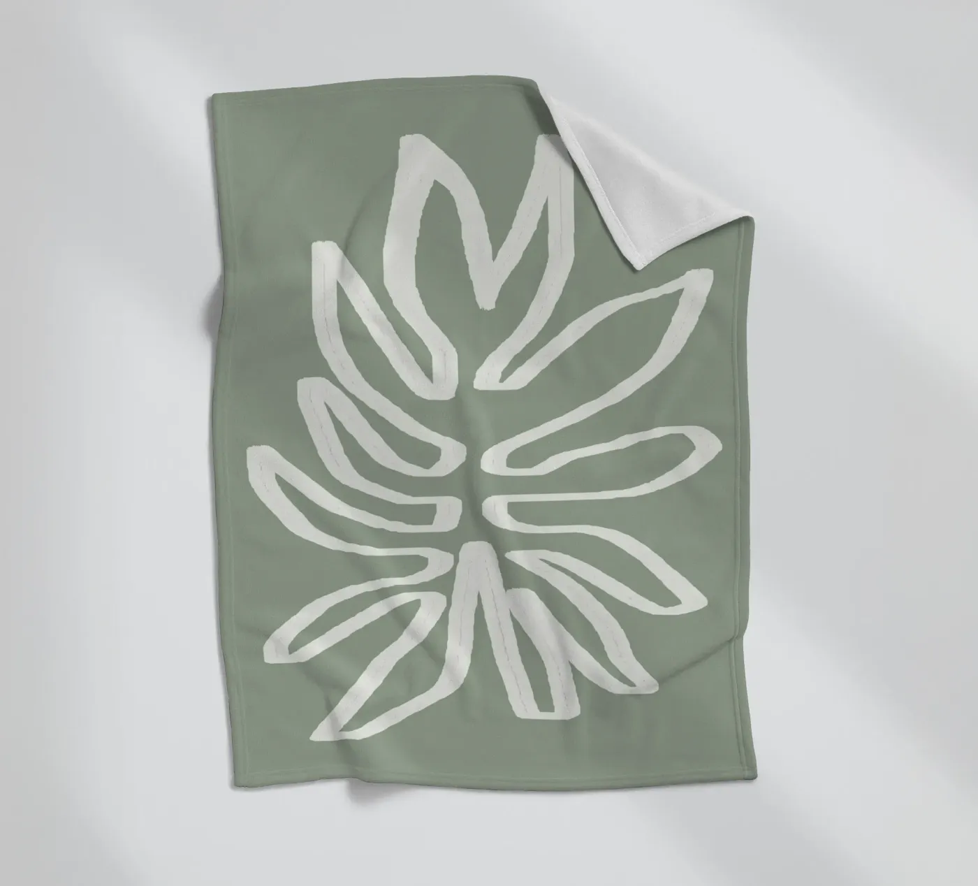 Abstract Leaf fleecedeken van Flow Line