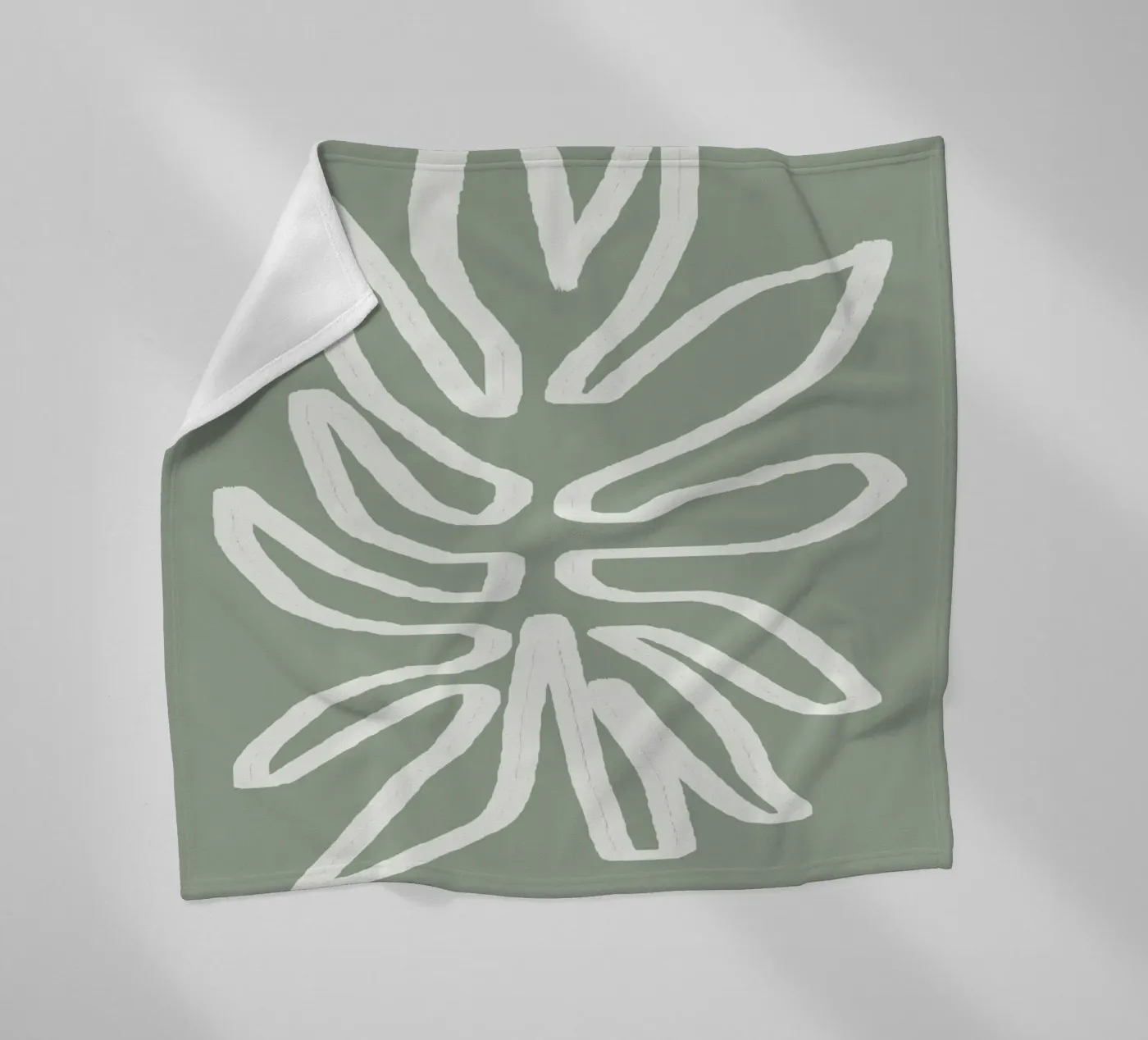 Abstract Leaf fleecedeken van Flow Line