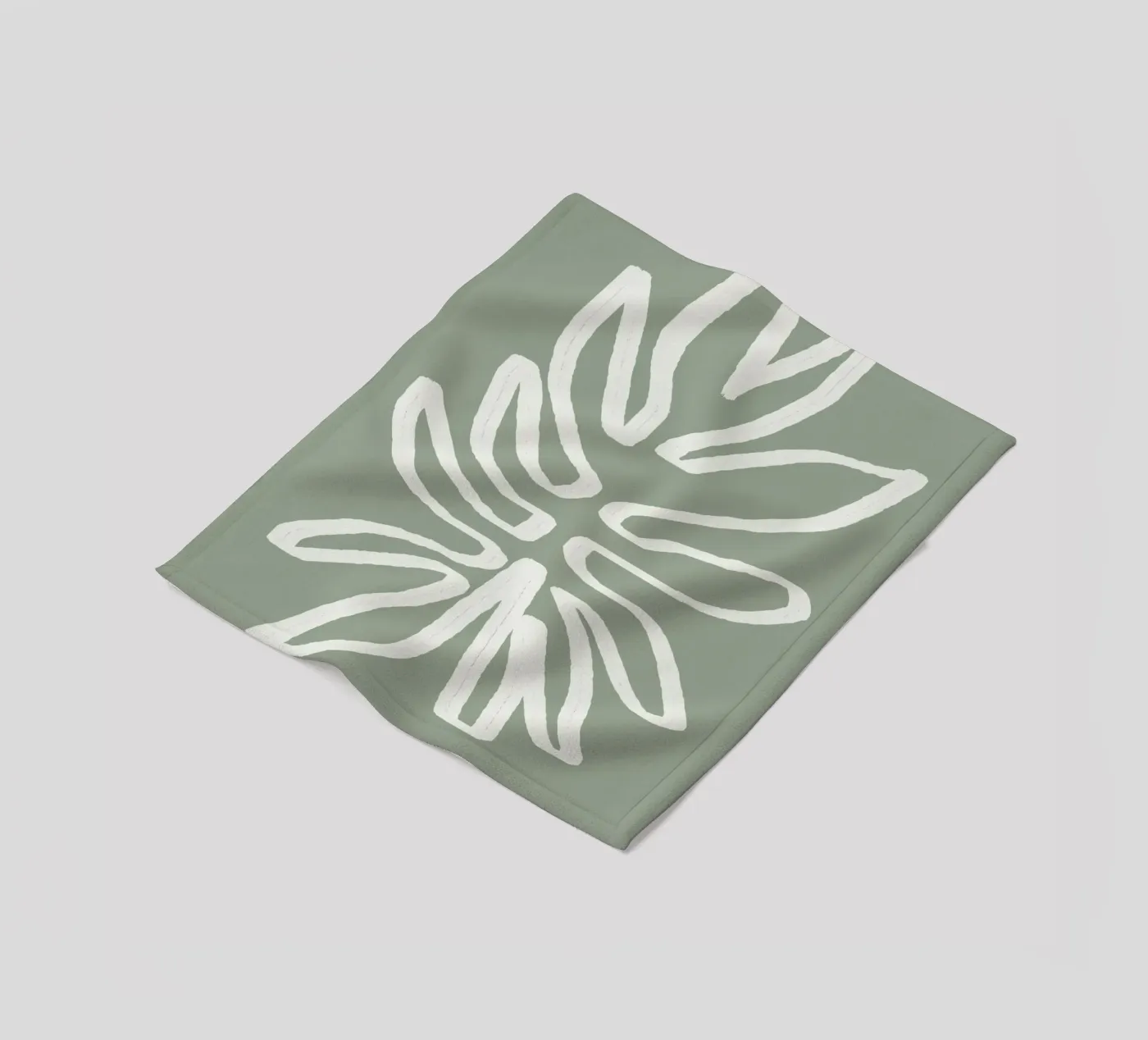 Abstract Leaf fleecedeken van Flow Line