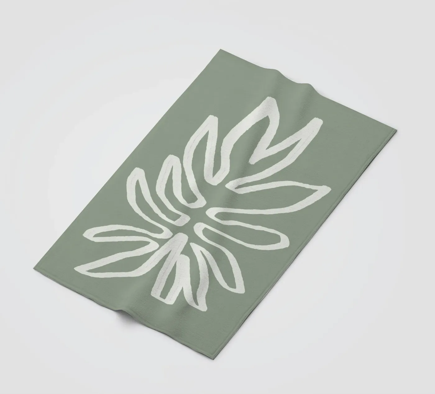 Abstract Leaf fleecedeken van Flow Line