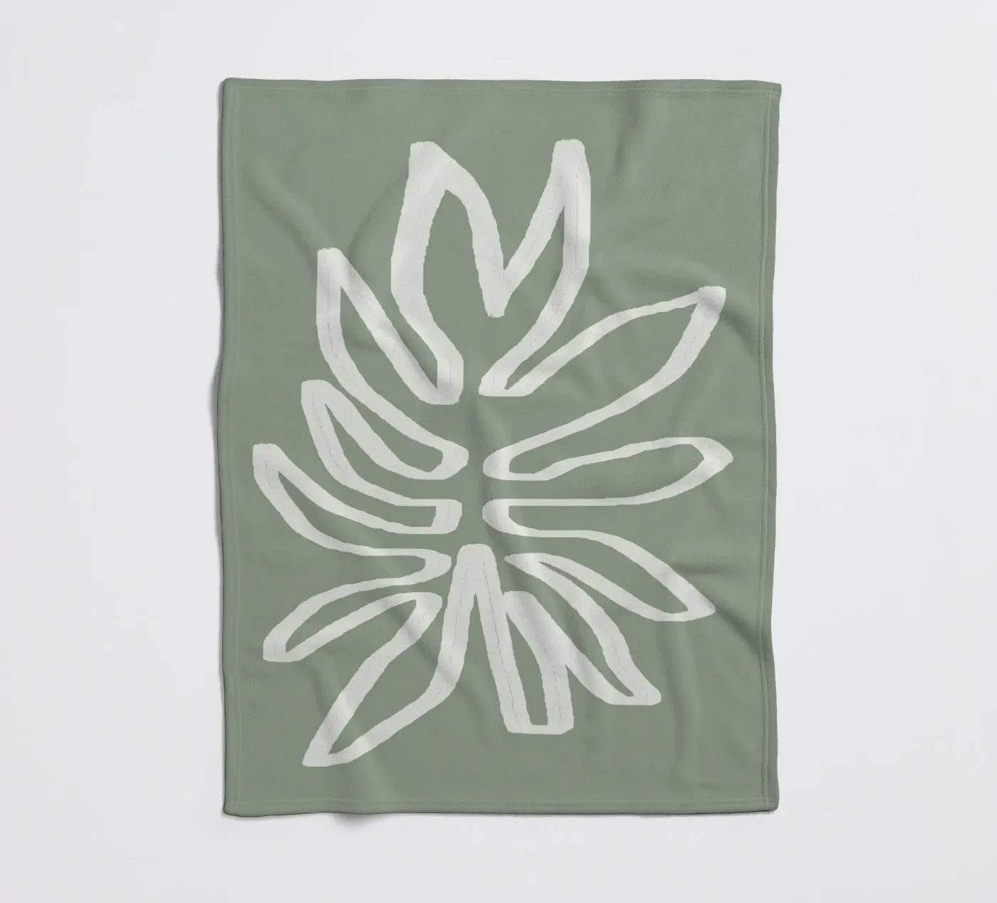 Abstract Leaf fleecedeken van Flow Line