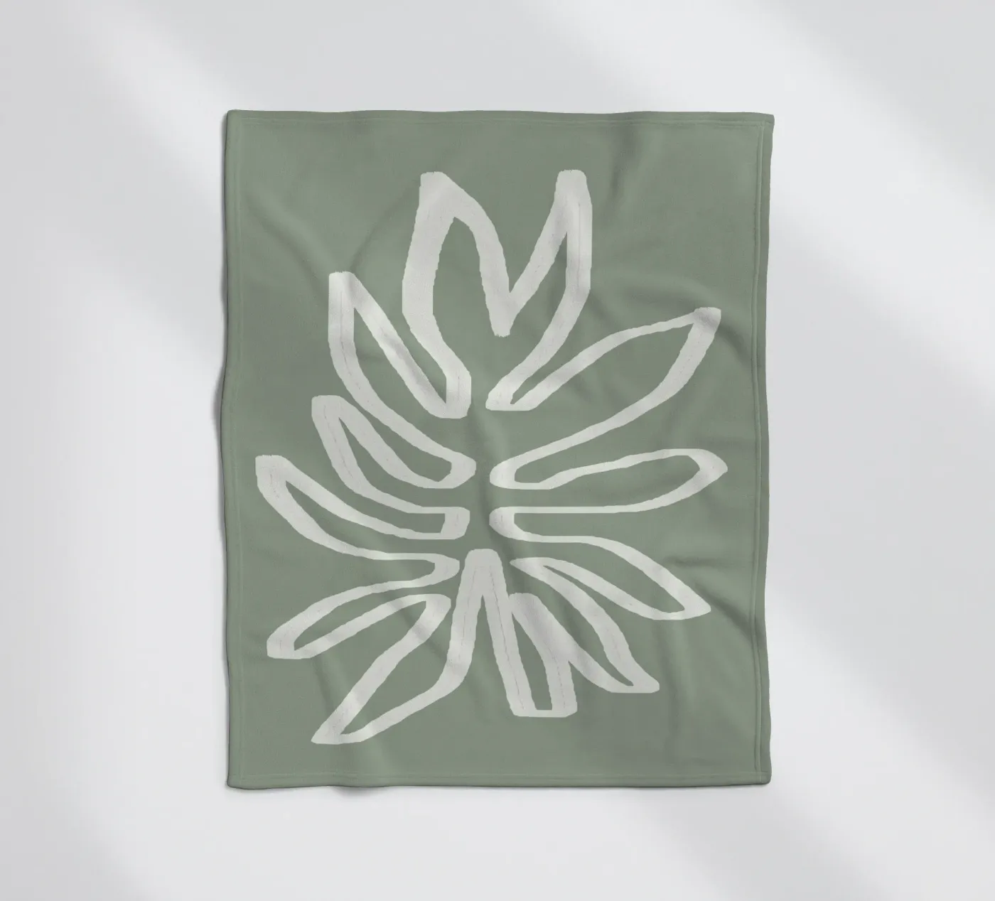 Abstract Leaf fleecedeken van Flow Line