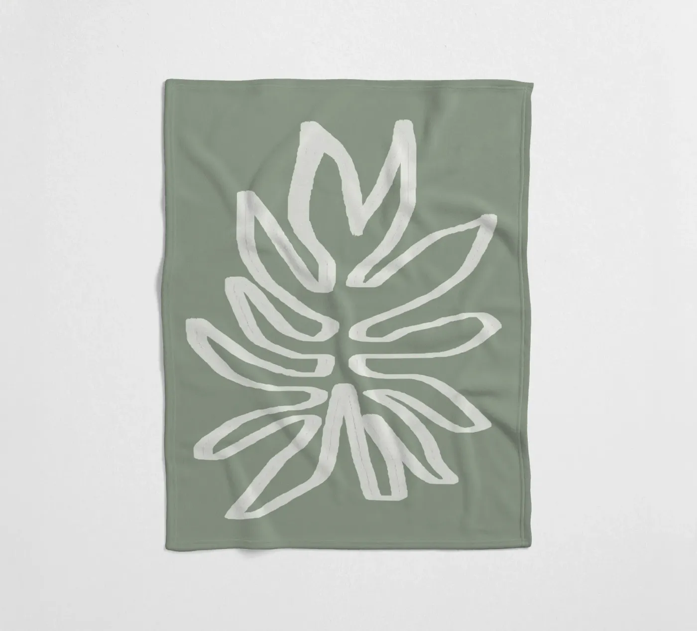 Abstract Leaf fleecedeken van Flow Line
