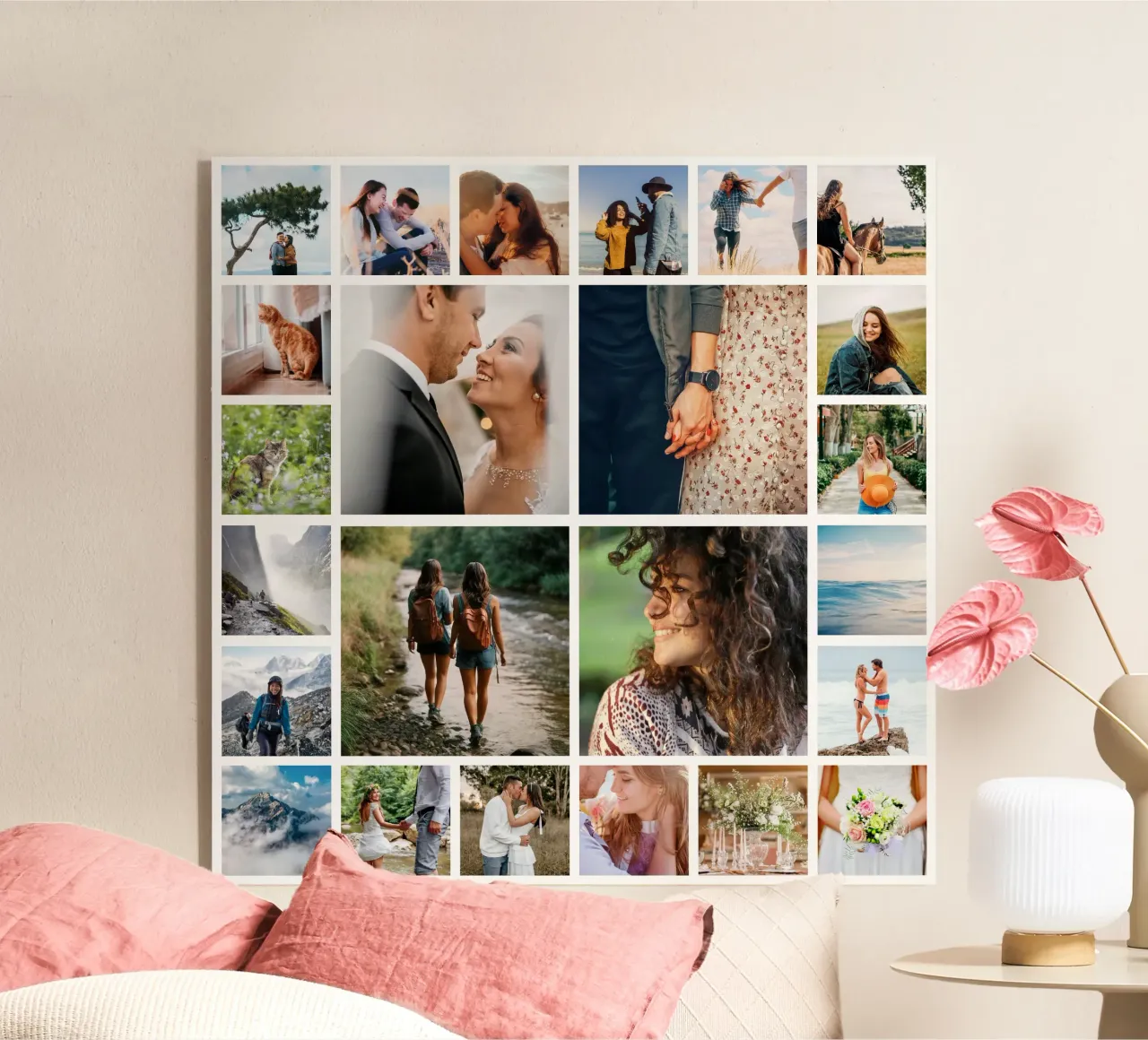 Mosaic photo collage - 24 pictures acrylic glass by Bildschön | Fotocollagen