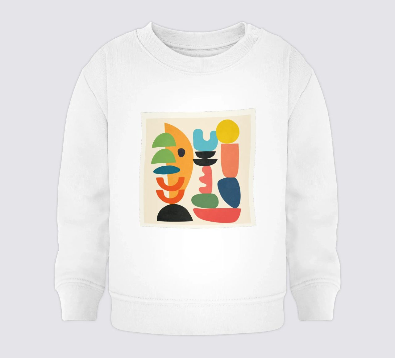 Minimal Abstract Shapes Art 1 felpa neonato da Flow Line