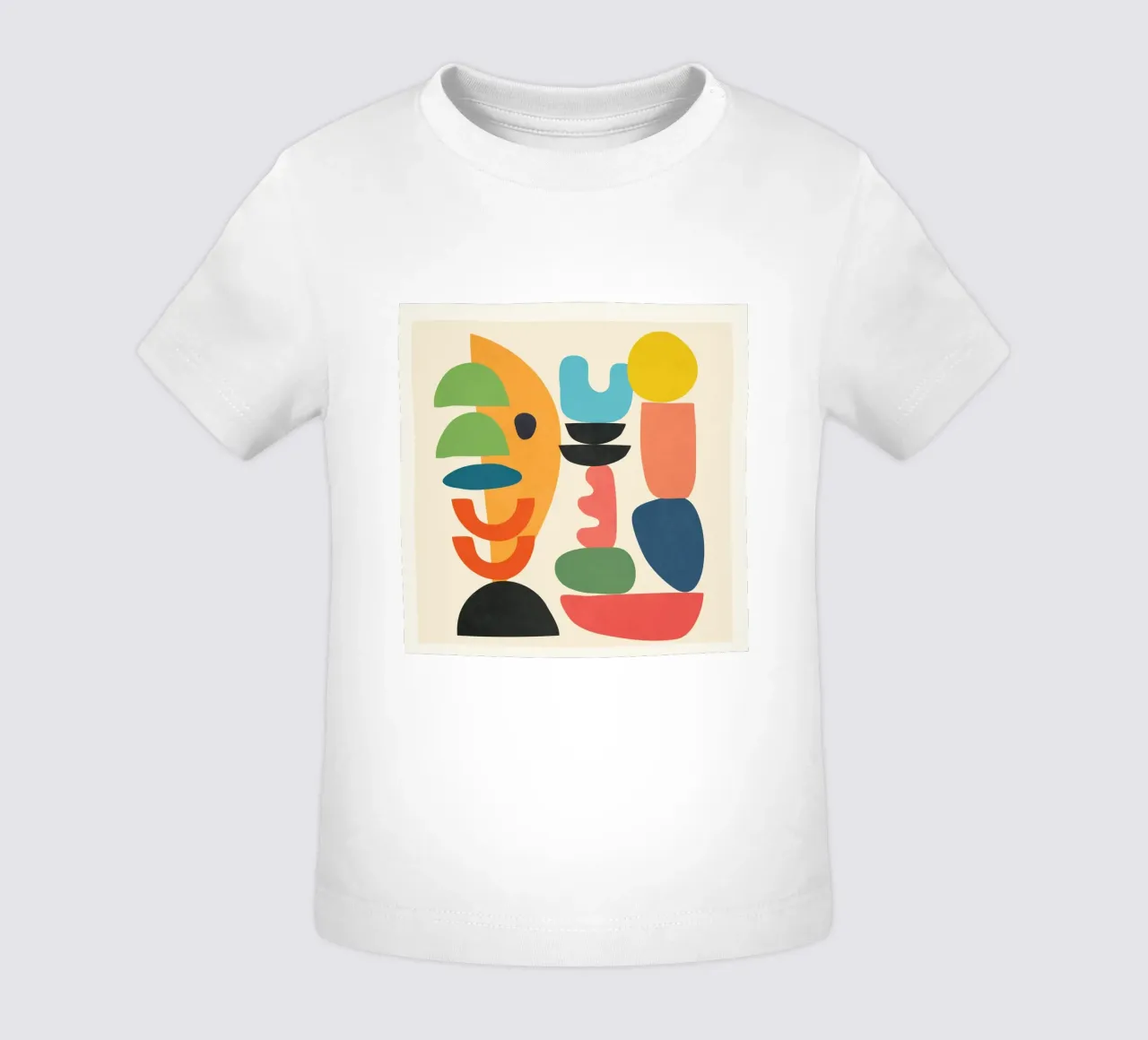 Minimal Abstract Shapes Art 1 camiseta de bebé de Flow Line
