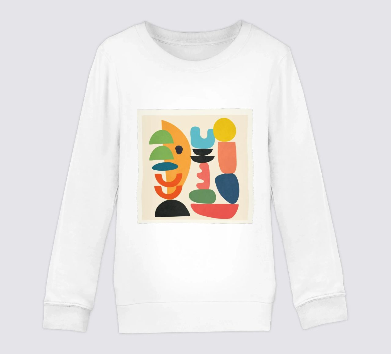 Minimal Abstract Shapes Art 1 felpa bambino da Flow Line