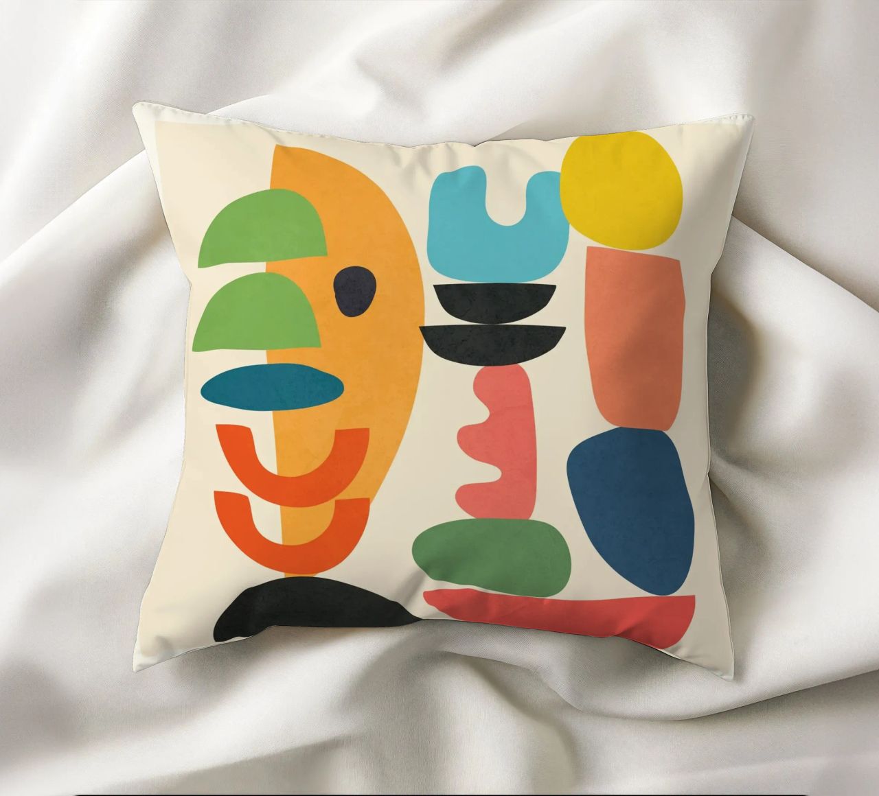 Minimal Abstract Shapes Art 1 cuscino da Flow Line