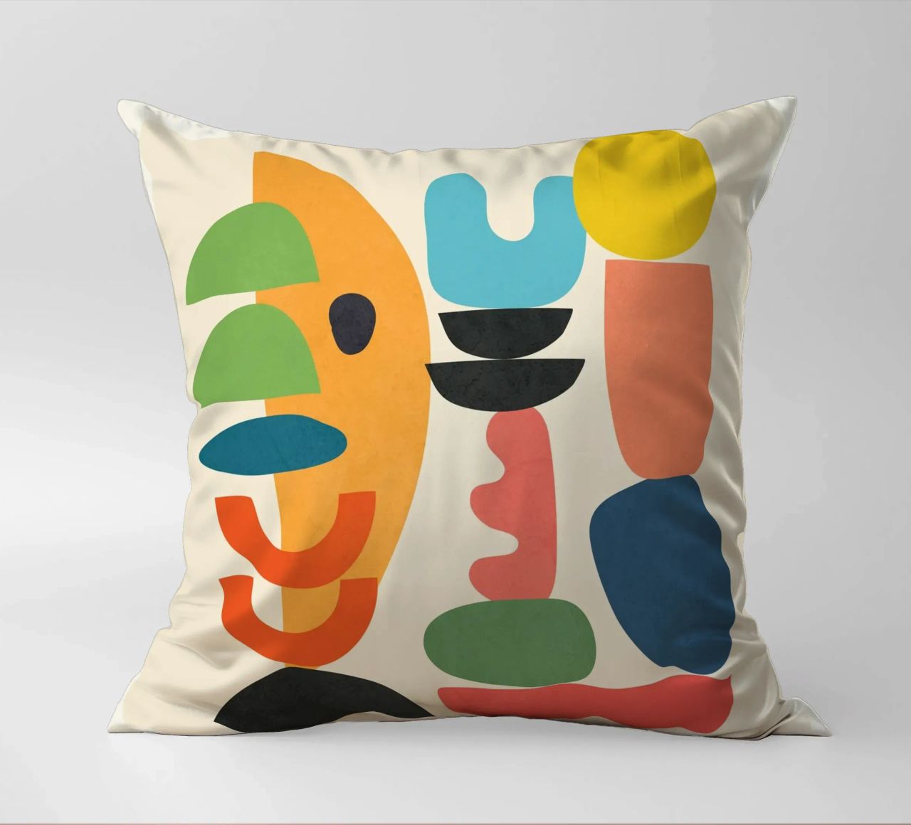 Minimal Abstract Shapes Art 1 cuscino da Flow Line