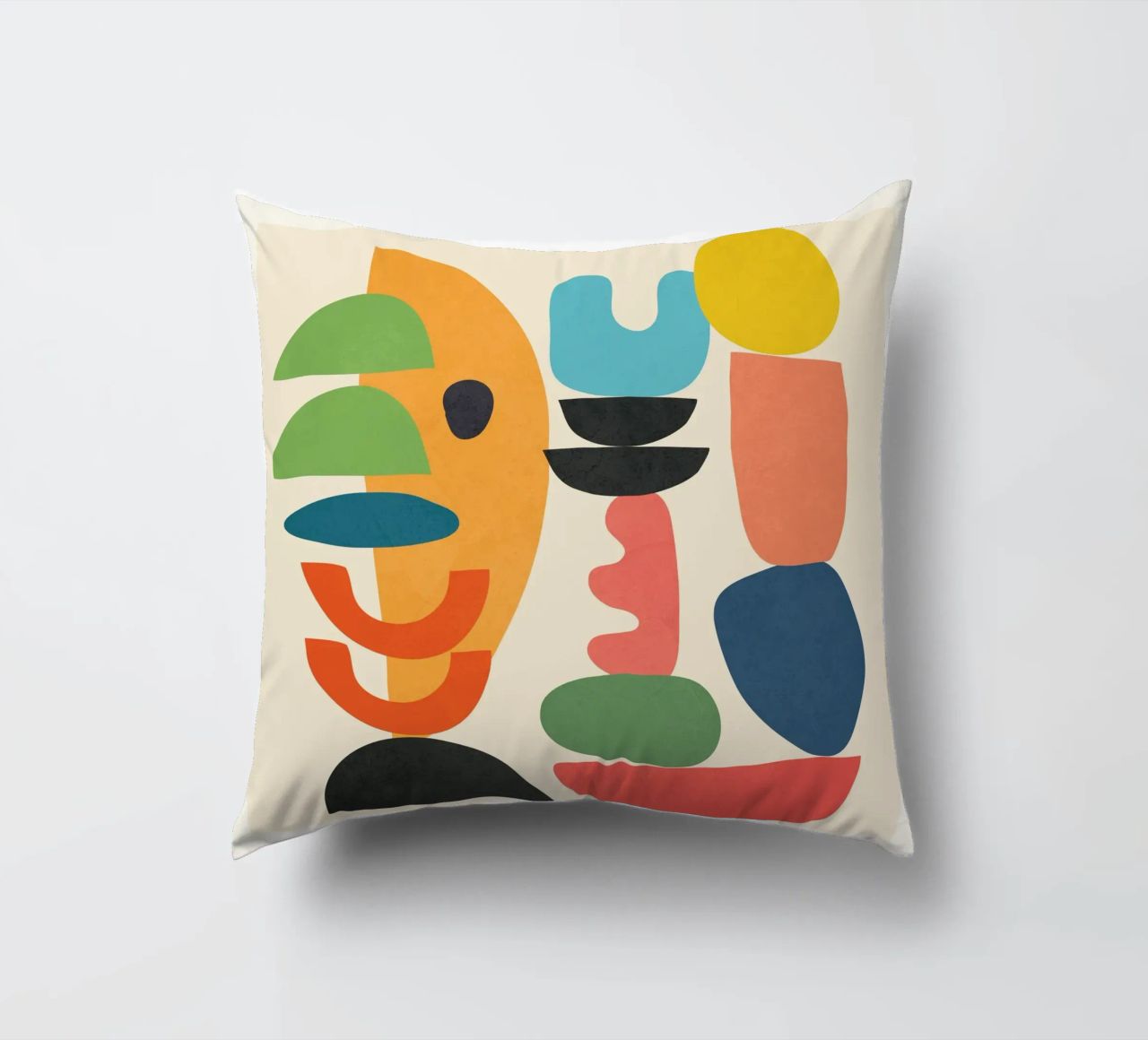 Minimal Abstract Shapes Art 1 cuscino da Flow Line
