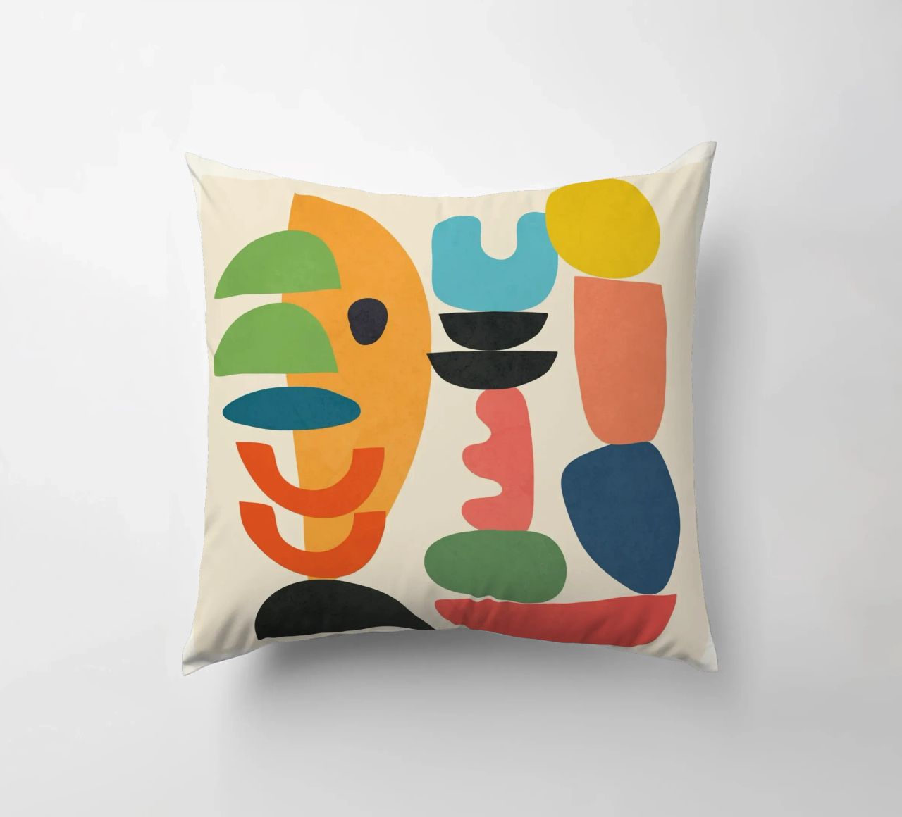 Minimal Abstract Shapes Art 1 cuscino da Flow Line
