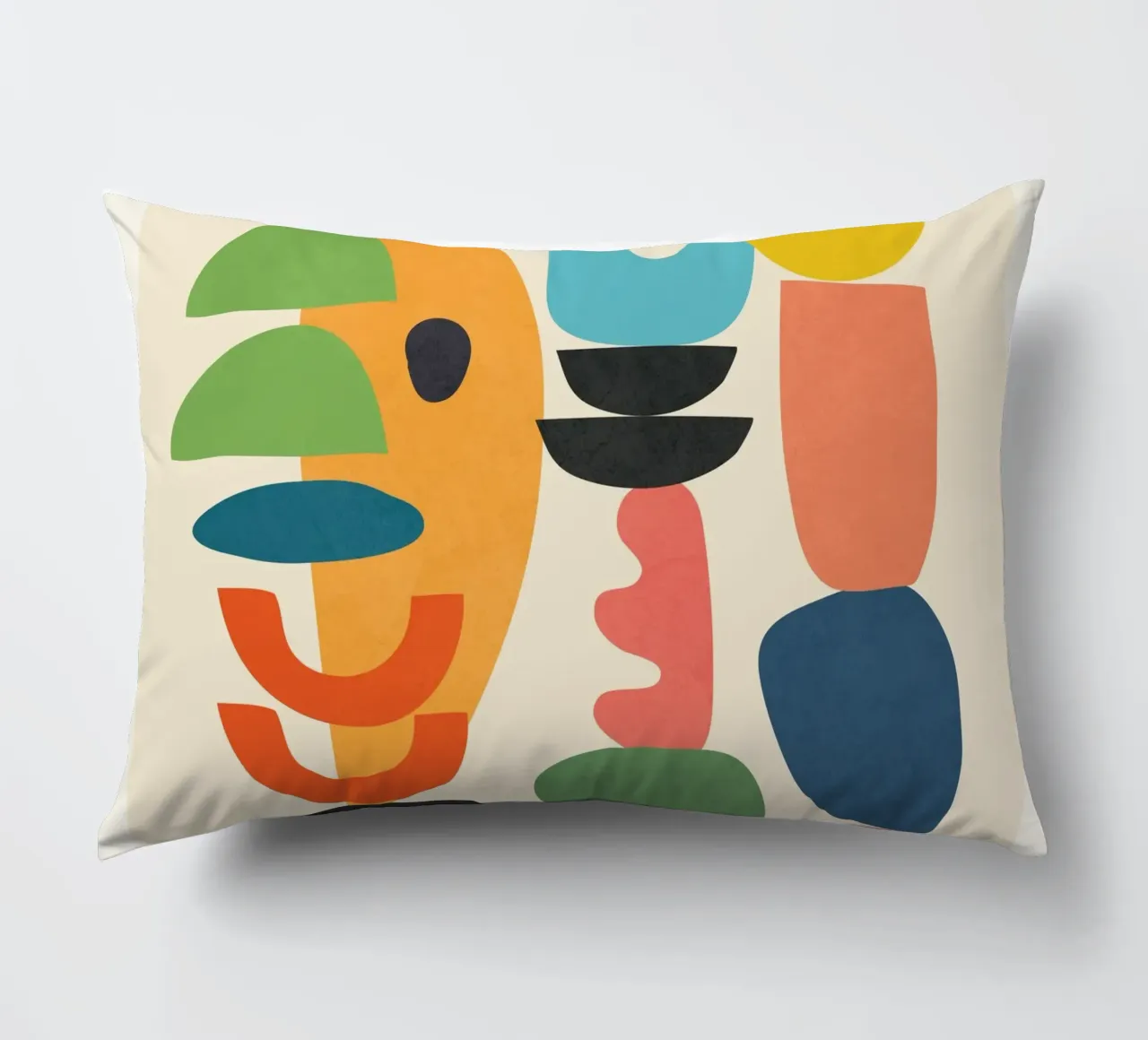 Minimal Abstract Shapes Art 1 cuscino da Flow Line