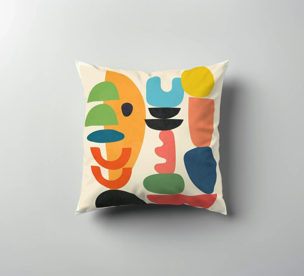 Minimal Abstract Shapes Art 1 cuscino da Flow Line
