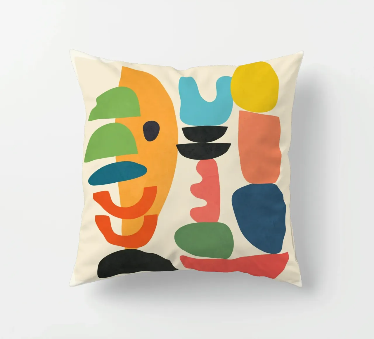 Minimal Abstract Shapes Art 1 decorative cushion by Flow Line