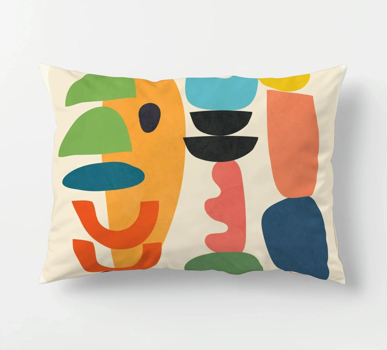 Minimal Abstract Shapes Art 1 cuscino da Flow Line