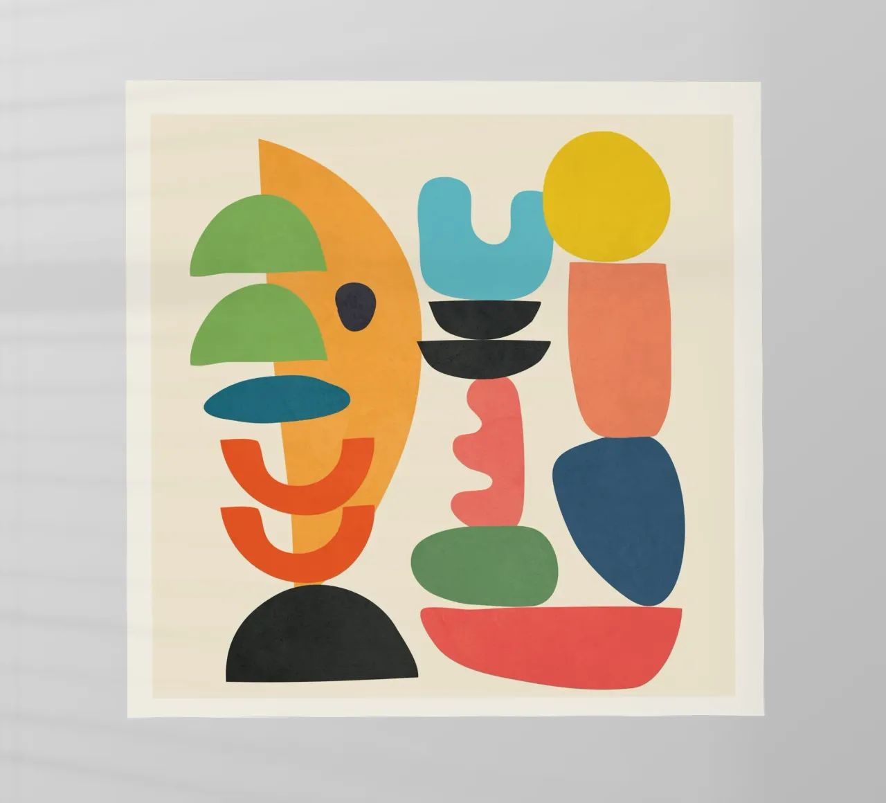 Minimal Abstract Shapes Art 1 pellicola backlit da Flow Line