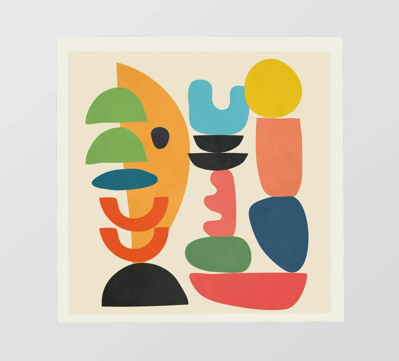 Minimal Abstract Shapes Art 1 pellicola backlit da Flow Line