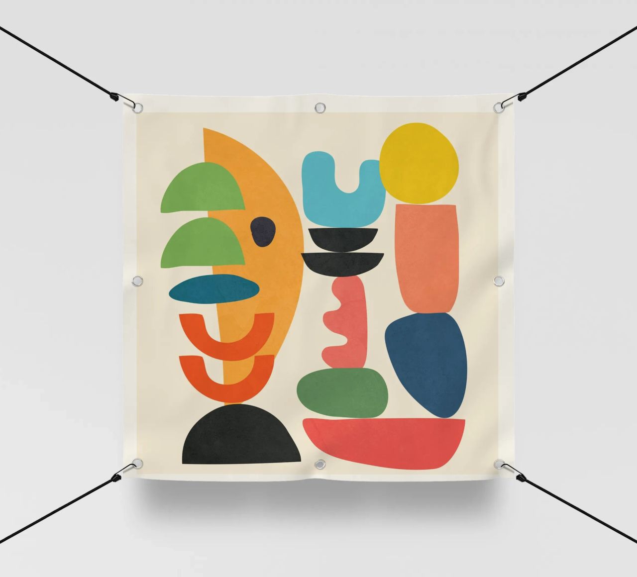 Minimal Abstract Shapes Art 1 telo in pvc da Flow Line