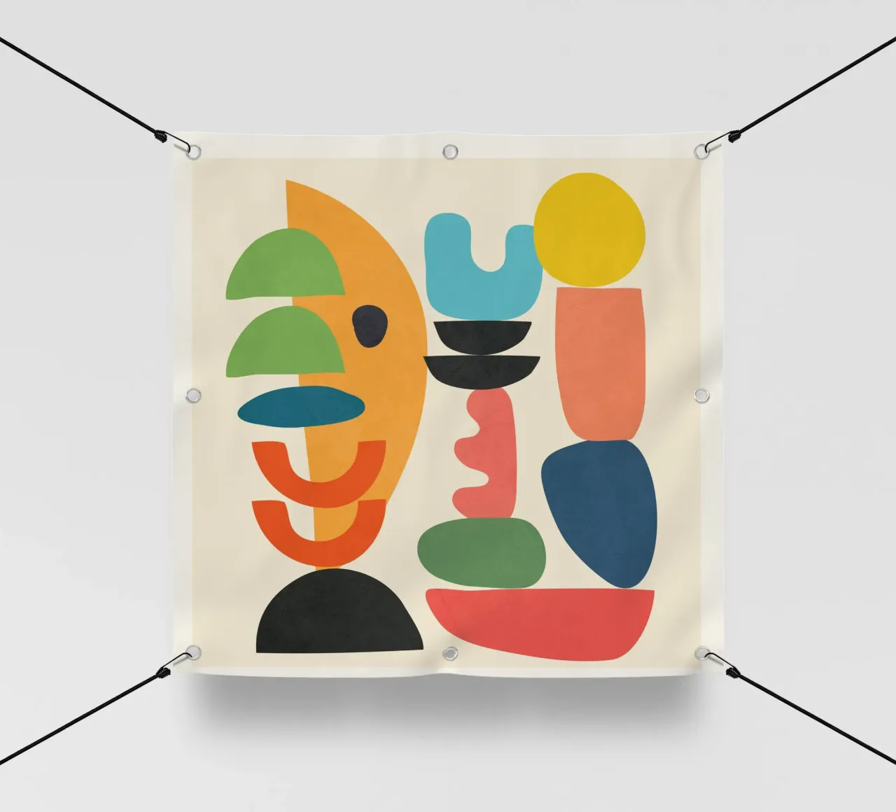 Minimal Abstract Shapes Art 1 pvc cover by Flow Line