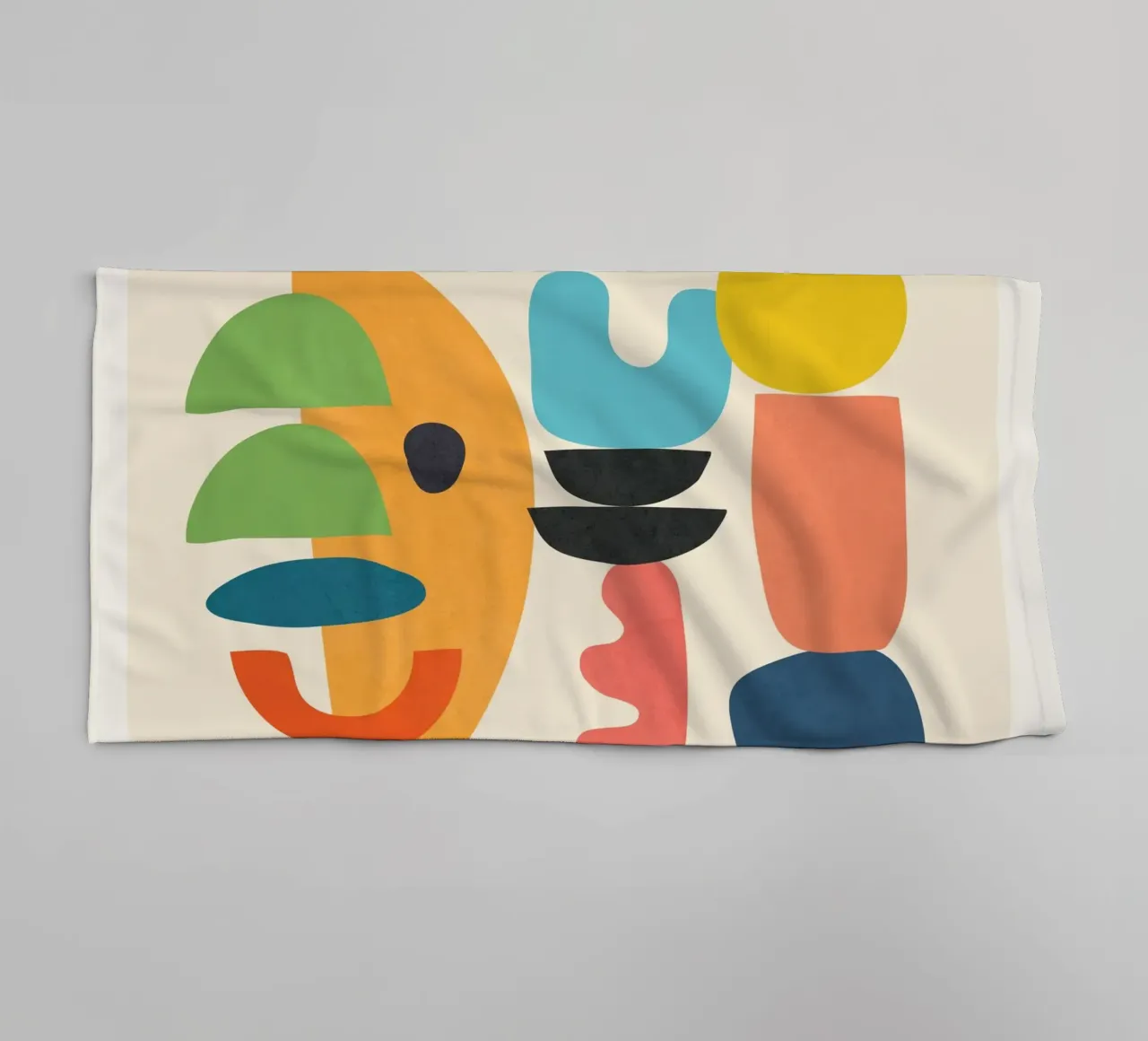 Minimal Abstract Shapes Art 1 asciugamano da bagno da Flow Line