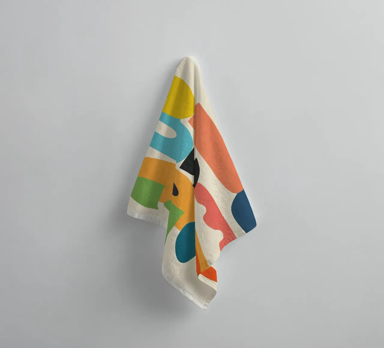 Minimal Abstract Shapes Art 1 asciugamano da bagno da Flow Line