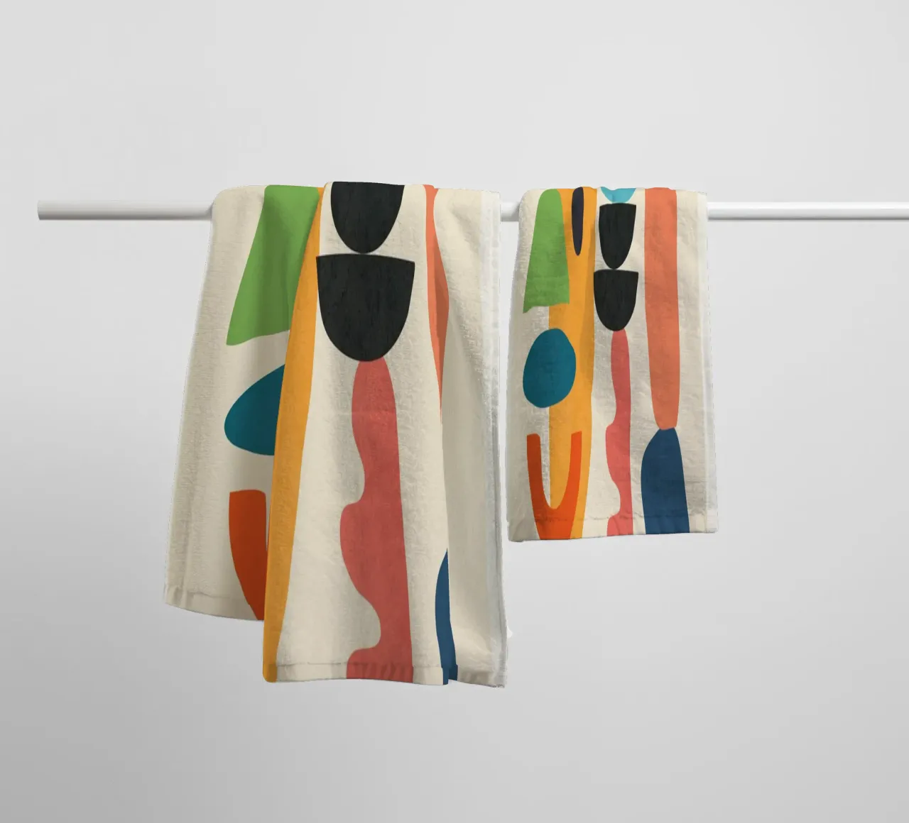 Minimal Abstract Shapes Art 1 towel by Flow Line