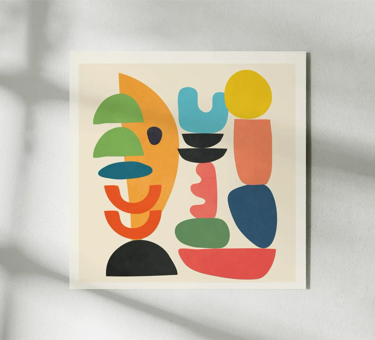 Minimal Abstract Shapes Art 1 acryl van Flow Line