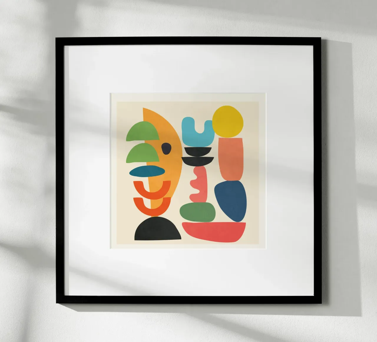 Minimal Abstract Shapes Art 1 carta hahnemühle da Flow Line