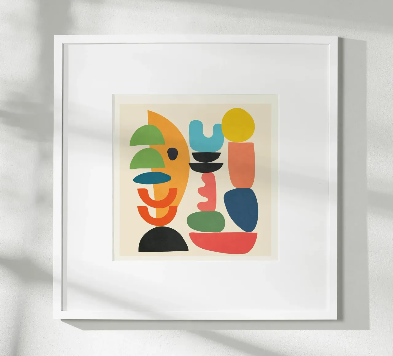 Minimal Abstract Shapes Art 1 carta hahnemühle da Flow Line