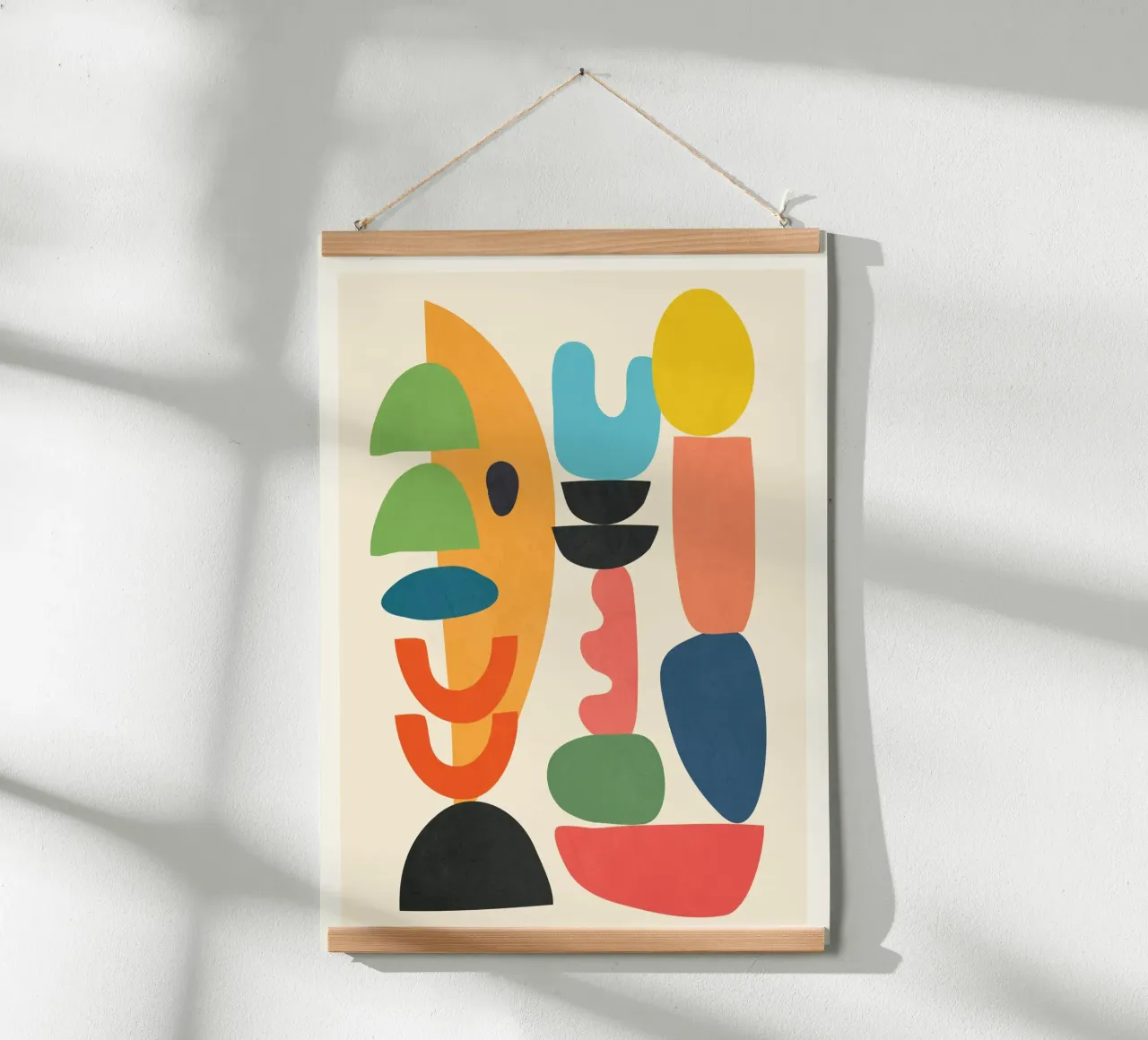 Minimal Abstract Shapes Art 1 carta hahnemühle da Flow Line