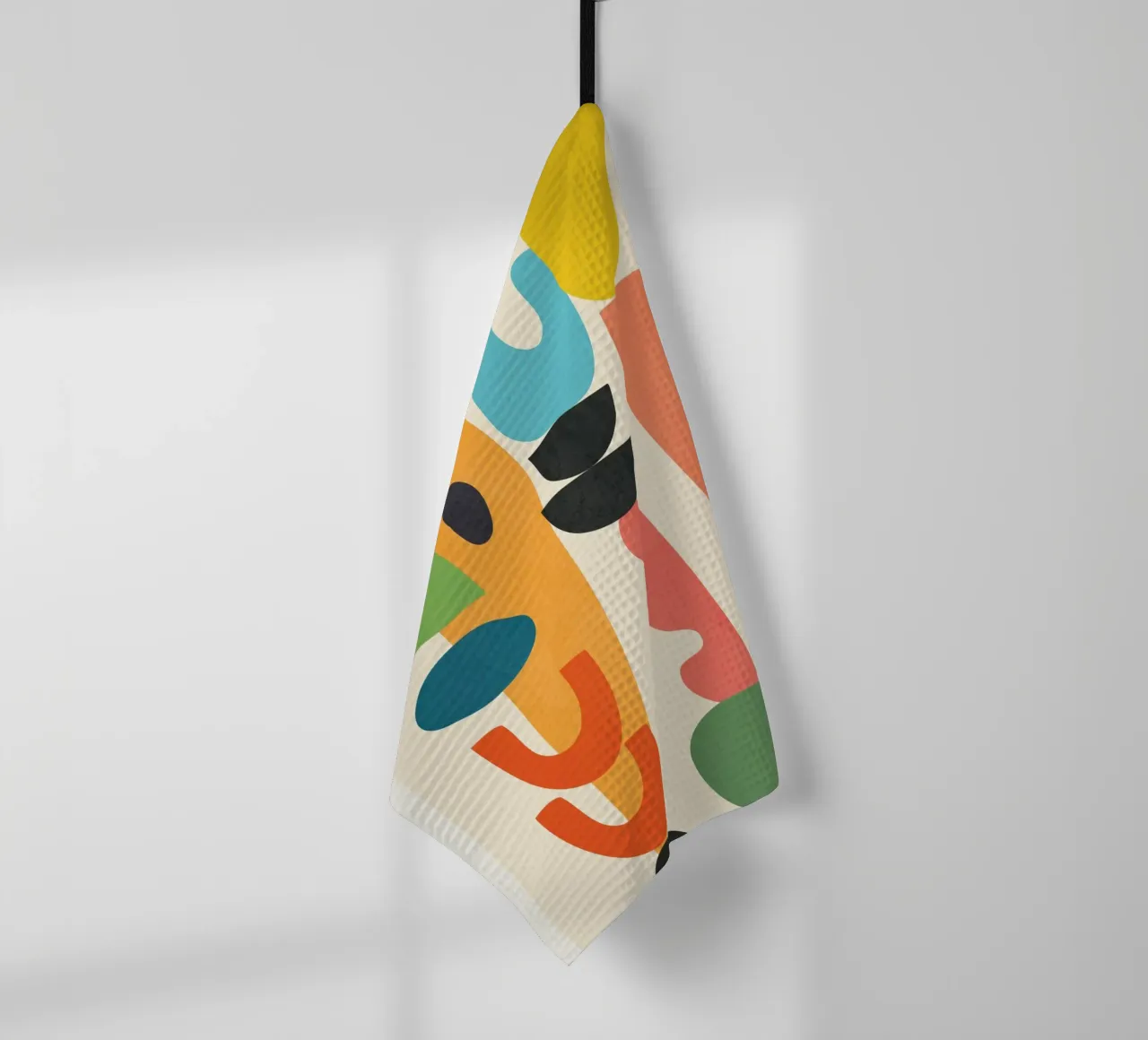 Minimal Abstract Shapes Art 1 torchon de Flow Line