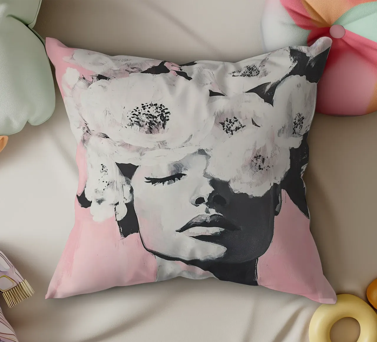 Rosa Elegie cuscino da Euphoria Theresa