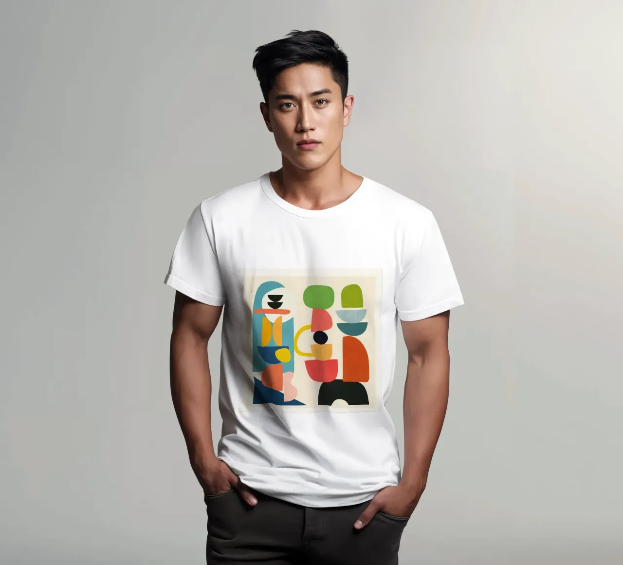 Minimal Abstract Shapes Art 3 t-shirt da Flow Line