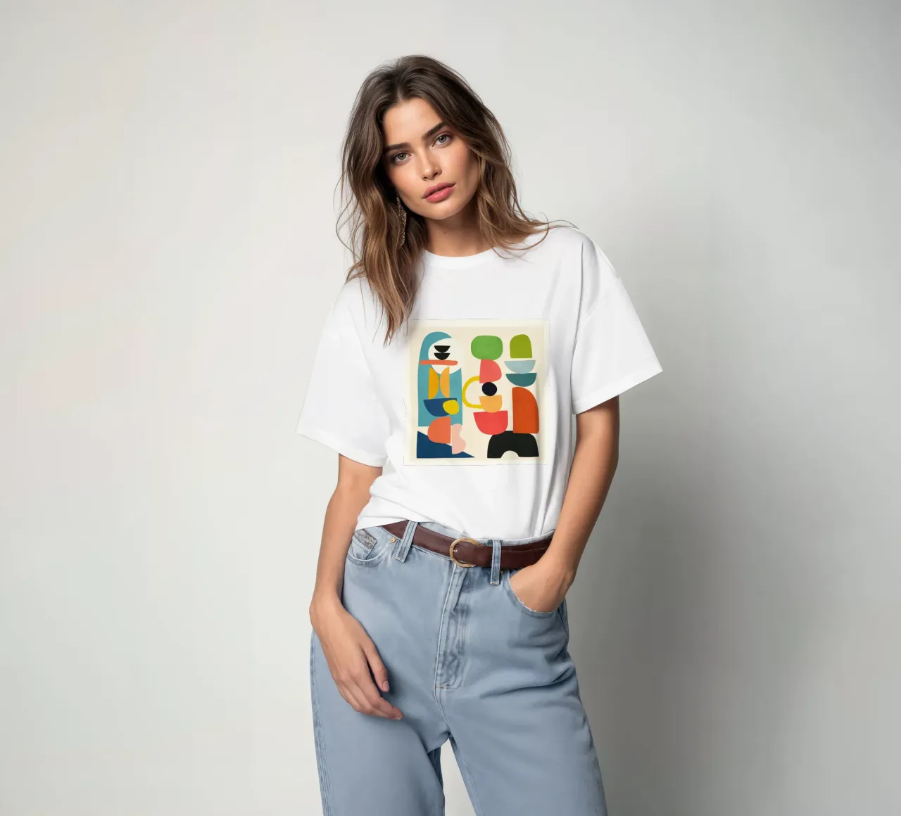 Minimal Abstract Shapes Art 3 t-shirt da Flow Line