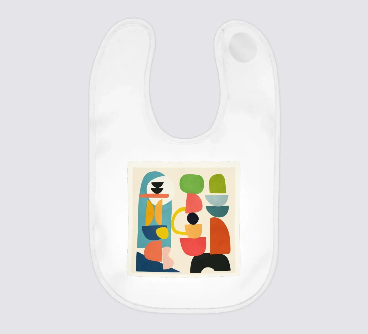 Minimal Abstract Shapes Art 3 baby slabbetje van Flow Line