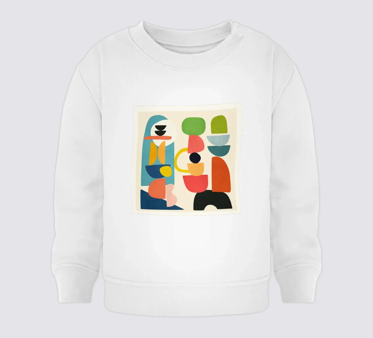 Minimal Abstract Shapes Art 3 felpa neonato da Flow Line