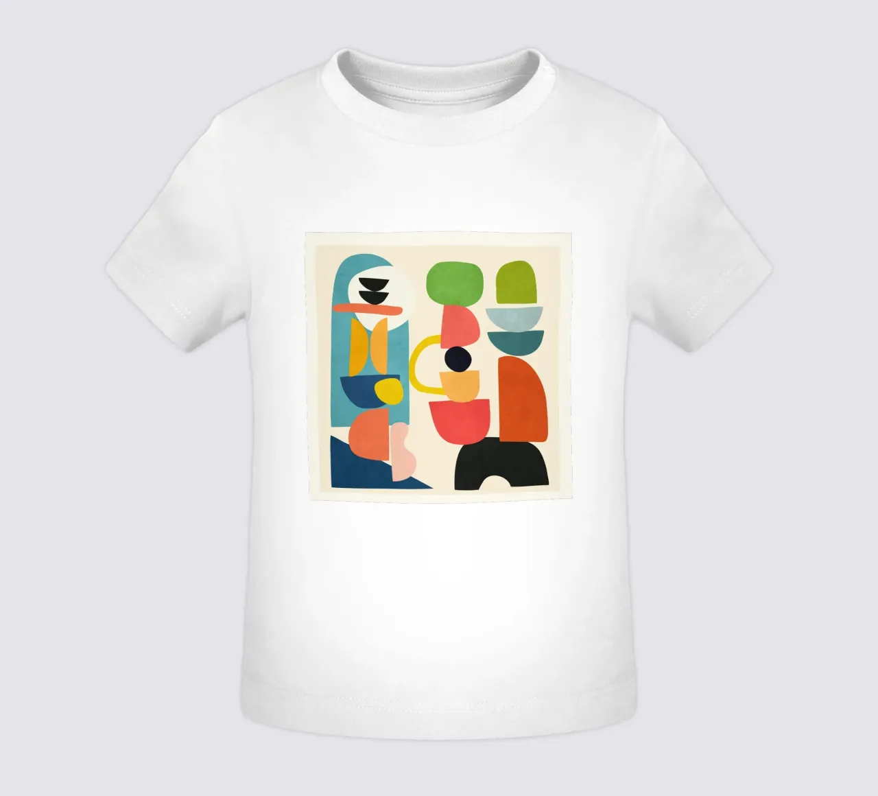 Minimal Abstract Shapes Art 3 camiseta de bebé de Flow Line
