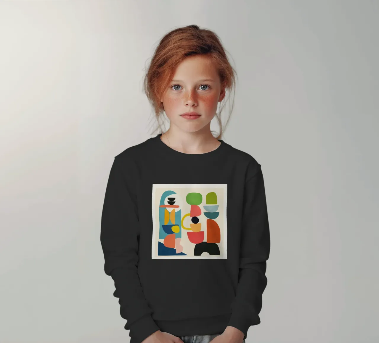 Minimal Abstract Shapes Art 3 felpa bambino da Flow Line