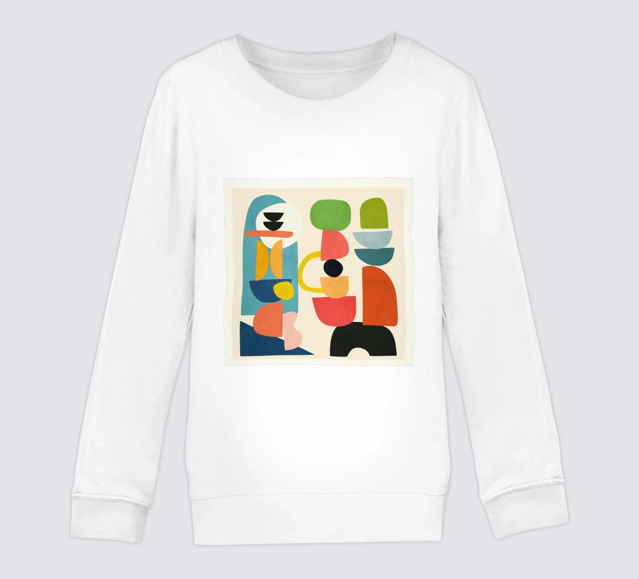Minimal Abstract Shapes Art 3 felpa bambino da Flow Line