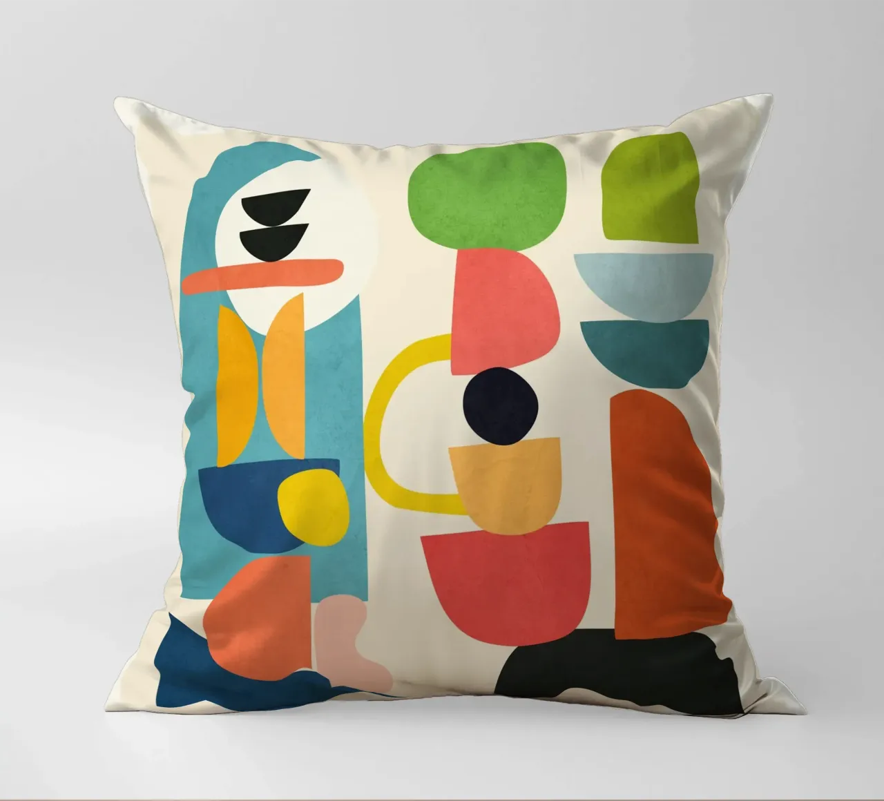 Minimal Abstract Shapes Art 3 Kissen von Flow Line